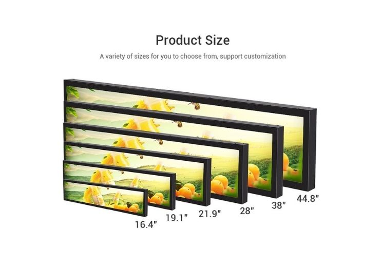 Digital Signage Advertising Display Stretched Bar Ultra Wide Screen for ...