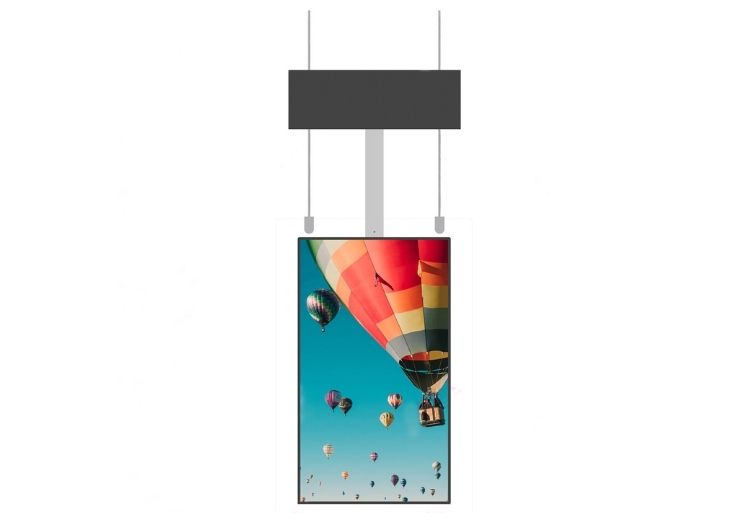 Ultra Thin Double-sided Hanging LCD Digital Signage Kiosk for
