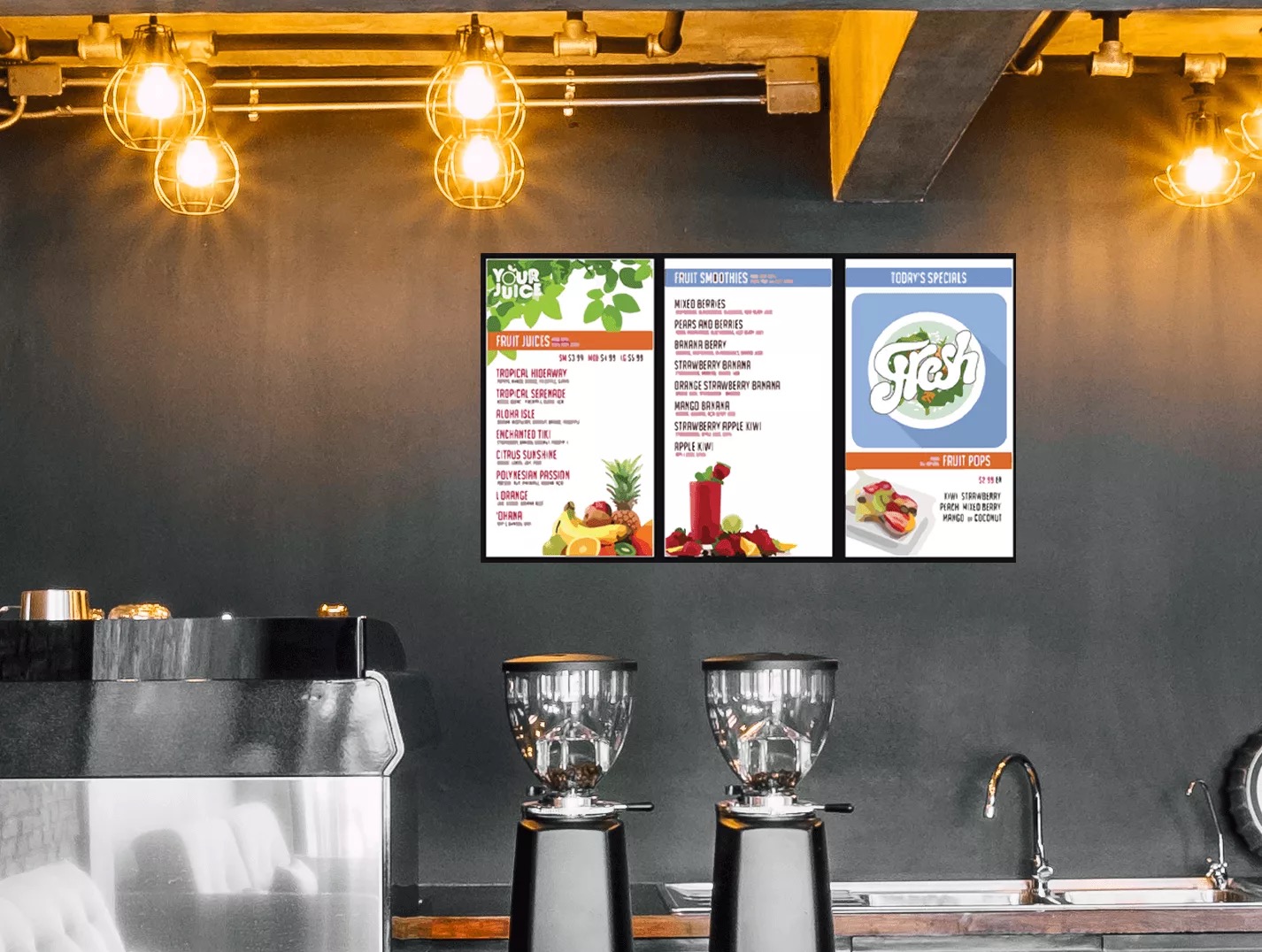 Best TV Menu Board Digital Signage for Restaurant Beten